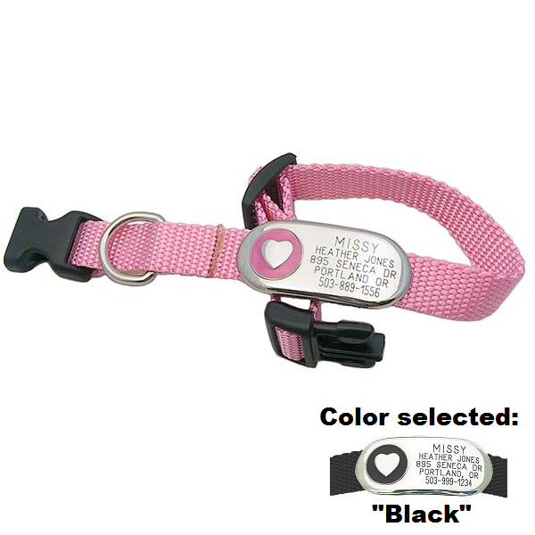 Jewelry ID Collar - Heart, - Lucky Pet